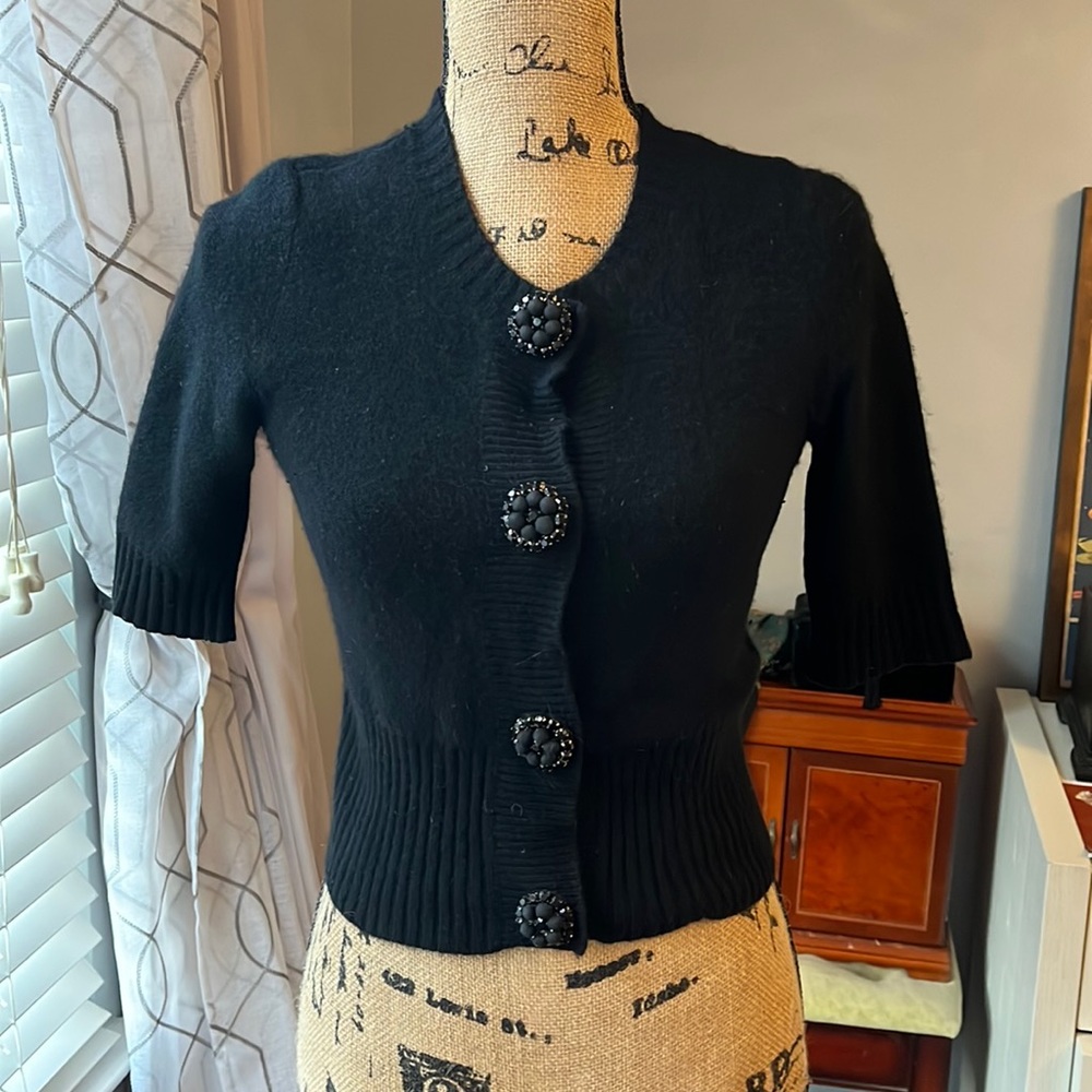 Cashmere short cardigan